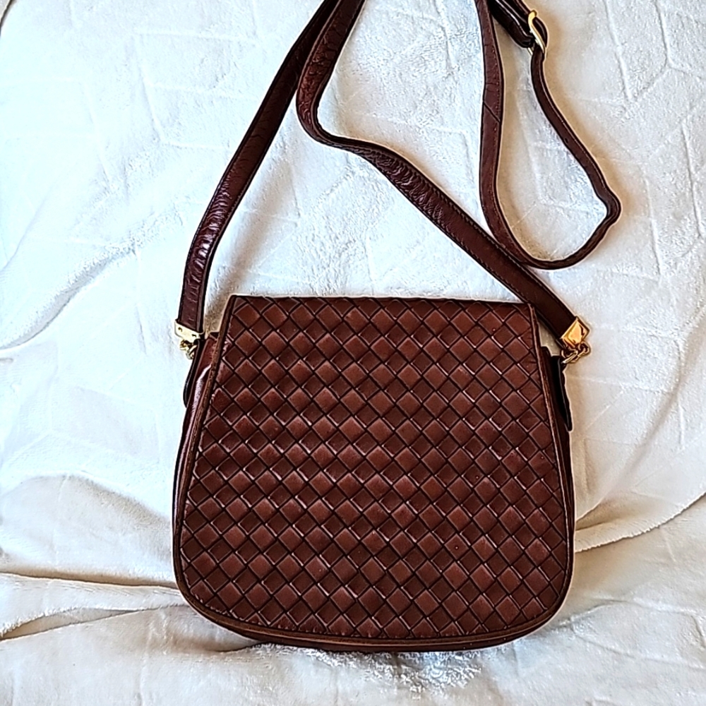 Bottega Veneta Brown Woven Leather Bag